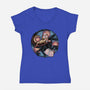 Into The Dungeon We Go-Womens-V-Neck-Tee-glitchygorilla