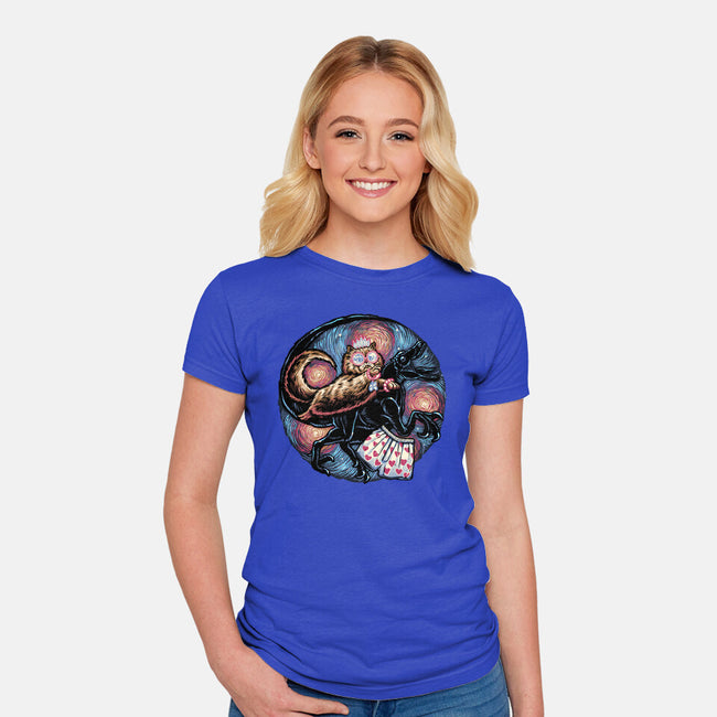 Into The Dungeon We Go-Womens-Fitted-Tee-glitchygorilla