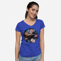 Into The Dungeon We Go-Womens-V-Neck-Tee-glitchygorilla