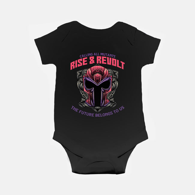 Mutants Rise And Revolt-Baby-Basic-Onesie-glitchygorilla