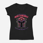 Mutants Rise And Revolt-Womens-V-Neck-Tee-glitchygorilla