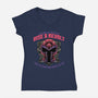 Mutants Rise And Revolt-Womens-V-Neck-Tee-glitchygorilla