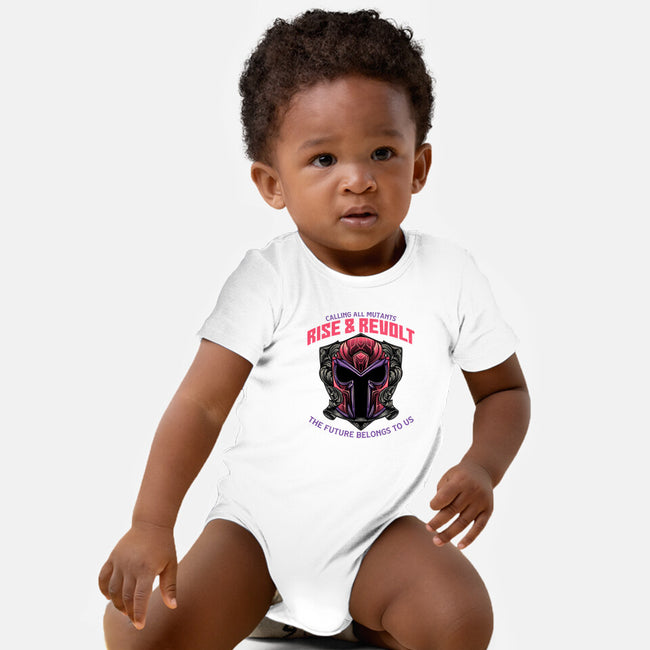 Mutants Rise And Revolt-Baby-Basic-Onesie-glitchygorilla
