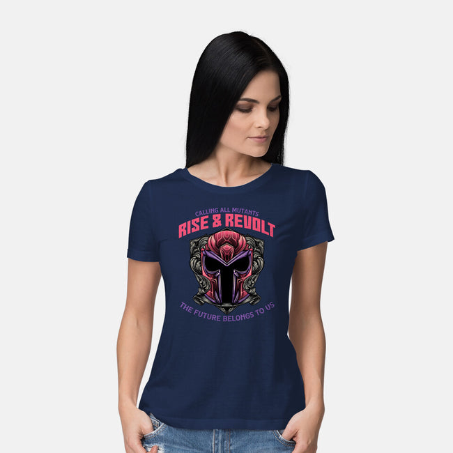 Mutants Rise And Revolt-Womens-Basic-Tee-glitchygorilla