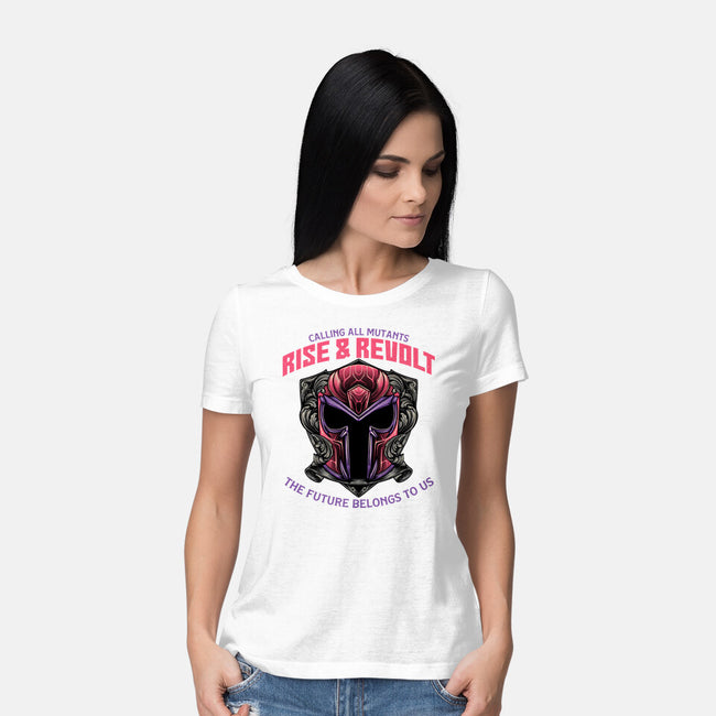 Mutants Rise And Revolt-Womens-Basic-Tee-glitchygorilla