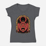 Screaming Egg Eclipse Anime-Womens-V-Neck-Tee-Studio Mootant