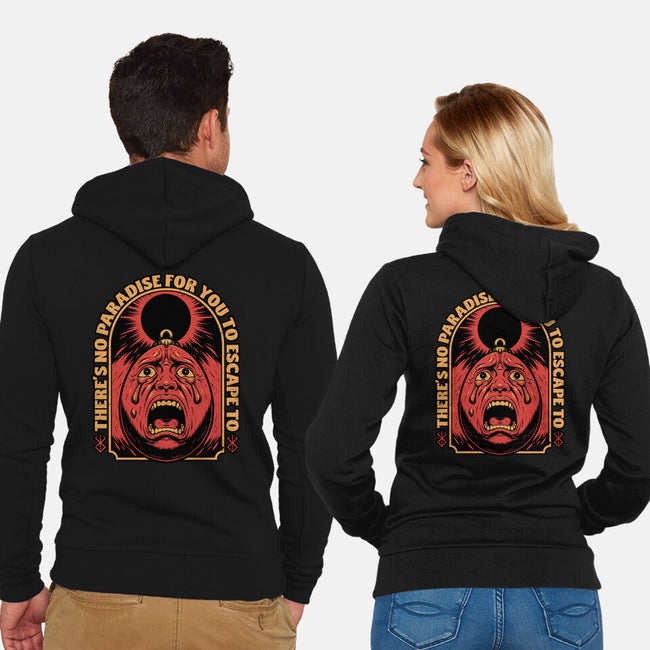Screaming Egg Eclipse Anime-Unisex-Zip-Up-Sweatshirt-Studio Mootant