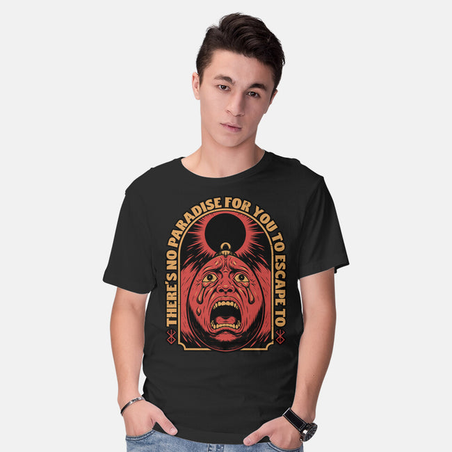 Screaming Egg Eclipse Anime-Mens-Basic-Tee-Studio Mootant