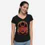 Screaming Egg Eclipse Anime-Womens-V-Neck-Tee-Studio Mootant
