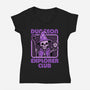 RPG Mage Skull-Womens-V-Neck-Tee-Studio Mootant