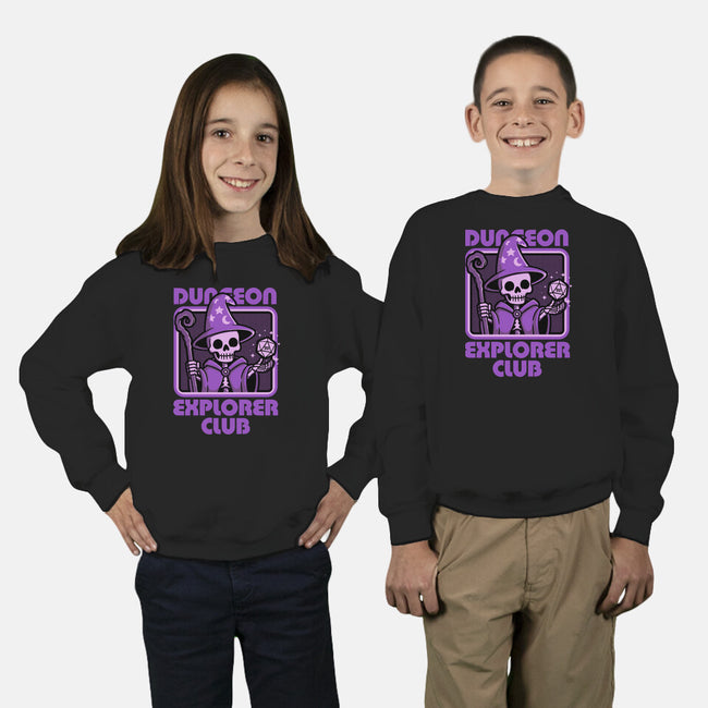 RPG Mage Skull-Youth-Crew Neck-Sweatshirt-Studio Mootant