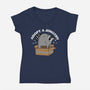 Adopt A Jimothy-Womens-V-Neck-Tee-rocketman_art
