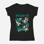 Time Warping-Womens-V-Neck-Tee-Henrique Torres