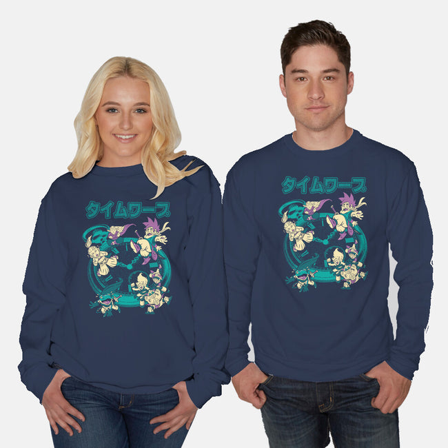 Time Warping-Unisex-Crew Neck-Sweatshirt-Henrique Torres