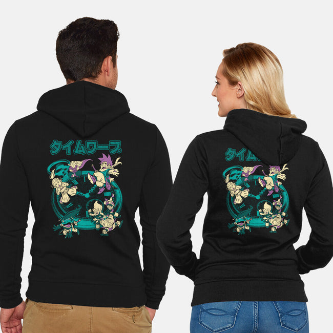 Time Warping-Unisex-Zip-Up-Sweatshirt-Henrique Torres