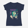 Prehistoric Anatomy-Womens-V-Neck-Tee-Henrique Torres