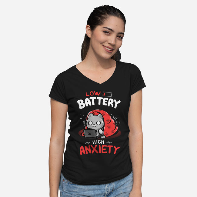 High Anxiety-Womens-V-Neck-Tee-Vallina84