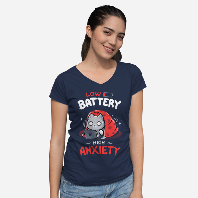 High Anxiety-Womens-V-Neck-Tee-Vallina84