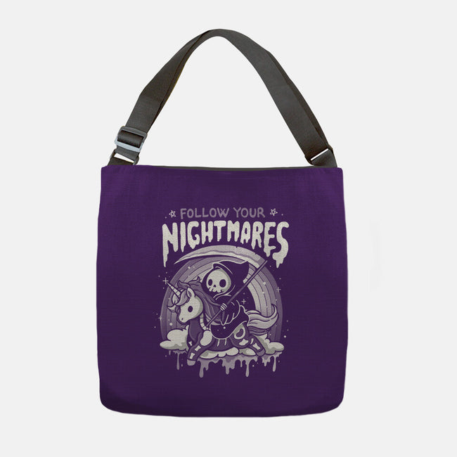 Follow Your Nightmares-None-Adjustable Tote-Bag-Vallina84