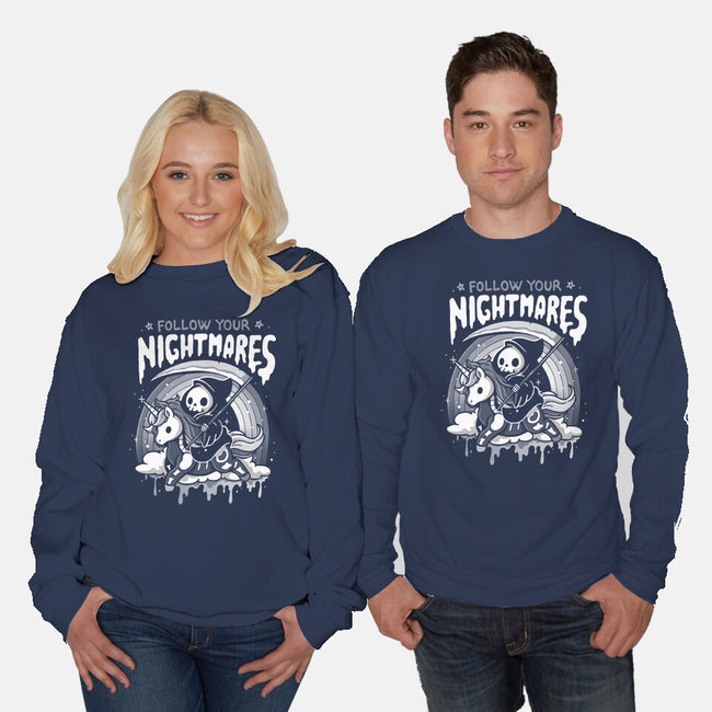 Follow Your Nightmares-Unisex-Crew Neck-Sweatshirt-Vallina84