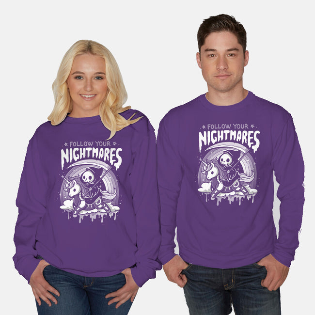 Follow Your Nightmares-Unisex-Crew Neck-Sweatshirt-Vallina84