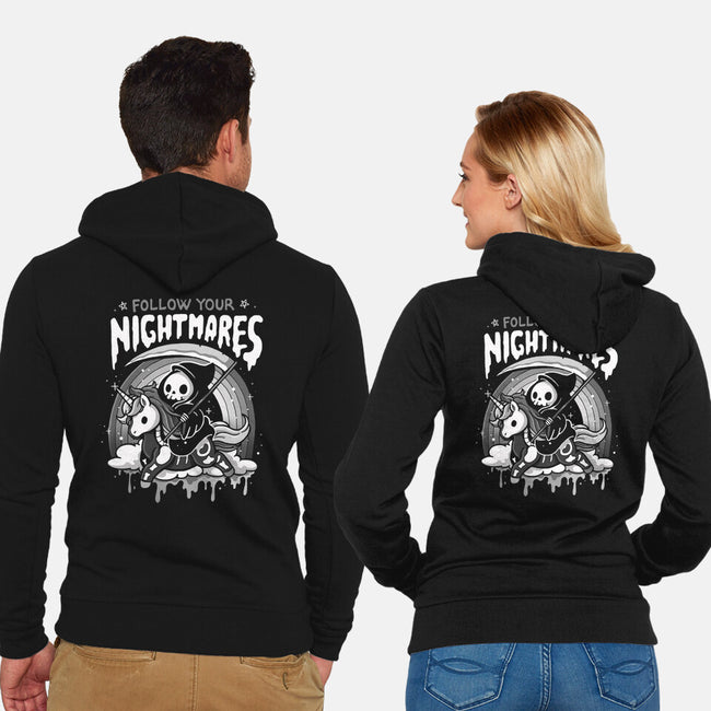 Follow Your Nightmares-Unisex-Zip-Up-Sweatshirt-Vallina84