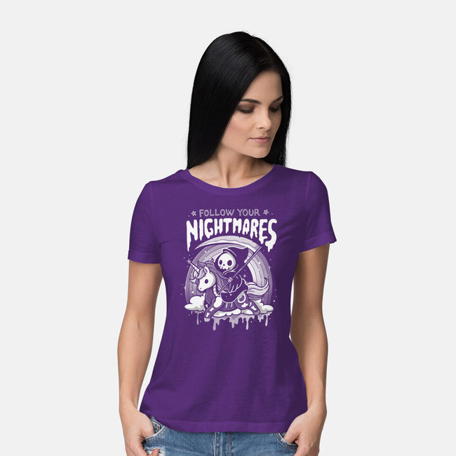 Follow Your Nightmares-Womens-Basic-Tee-Vallina84