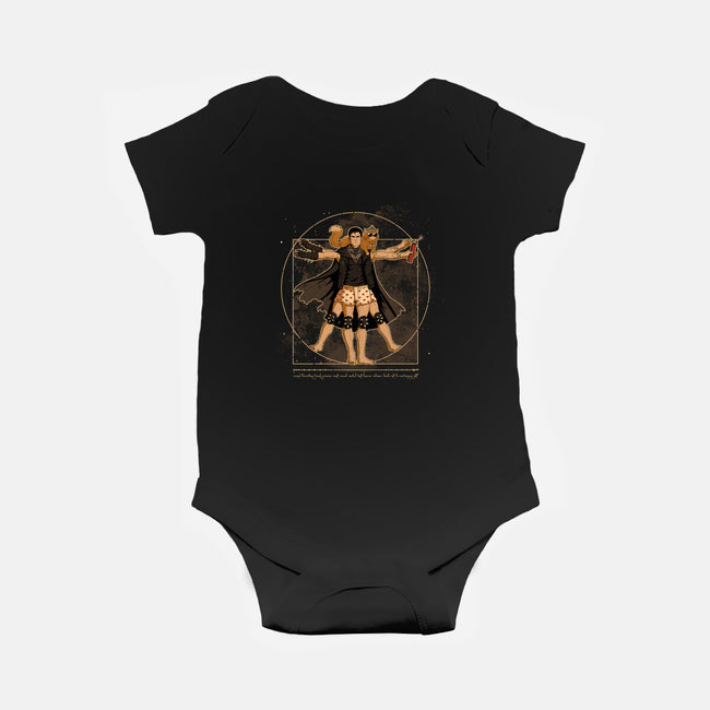 Vitruvian Crawler-Baby-Basic-Onesie-retrodivision