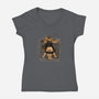 Vitruvian Crawler-Womens-V-Neck-Tee-retrodivision