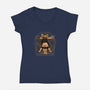 Vitruvian Crawler-Womens-V-Neck-Tee-retrodivision