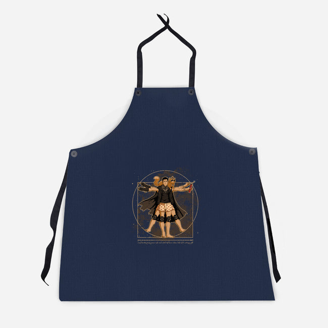 Vitruvian Crawler-Unisex-Kitchen-Apron-retrodivision