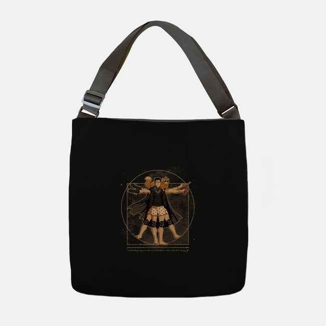 Vitruvian Crawler-None-Adjustable Tote-Bag-retrodivision