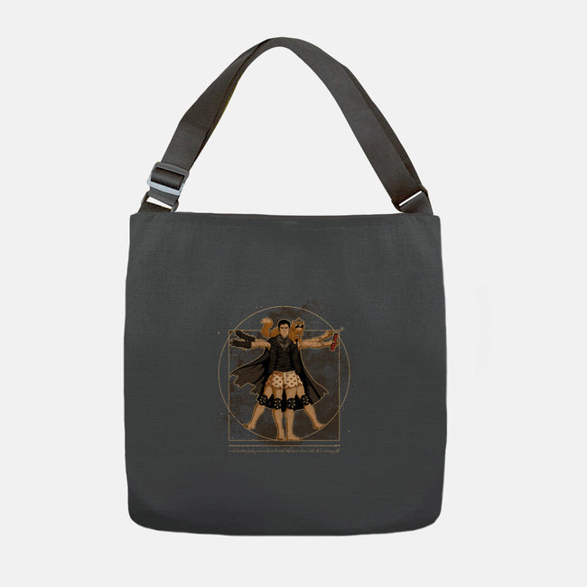 Vitruvian Crawler-None-Adjustable Tote-Bag-retrodivision