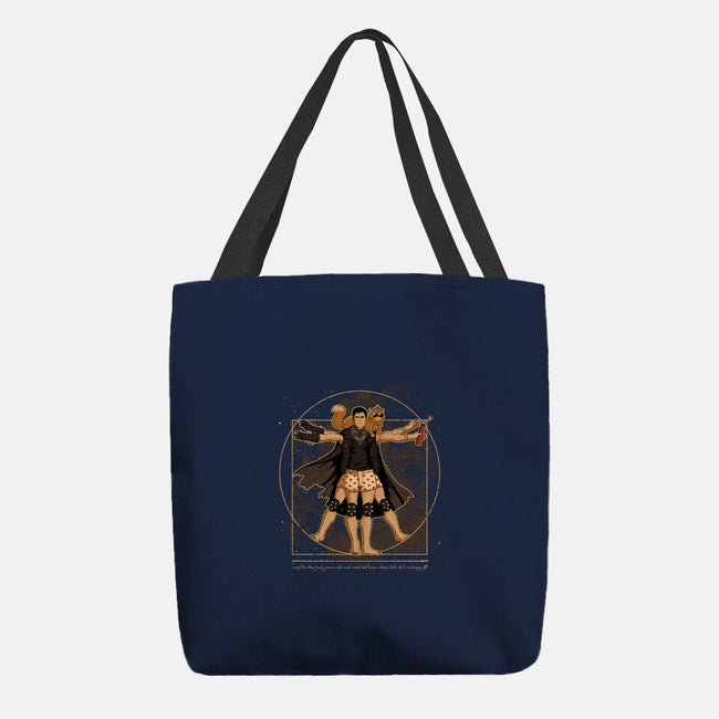 Vitruvian Crawler-None-Basic Tote-Bag-retrodivision