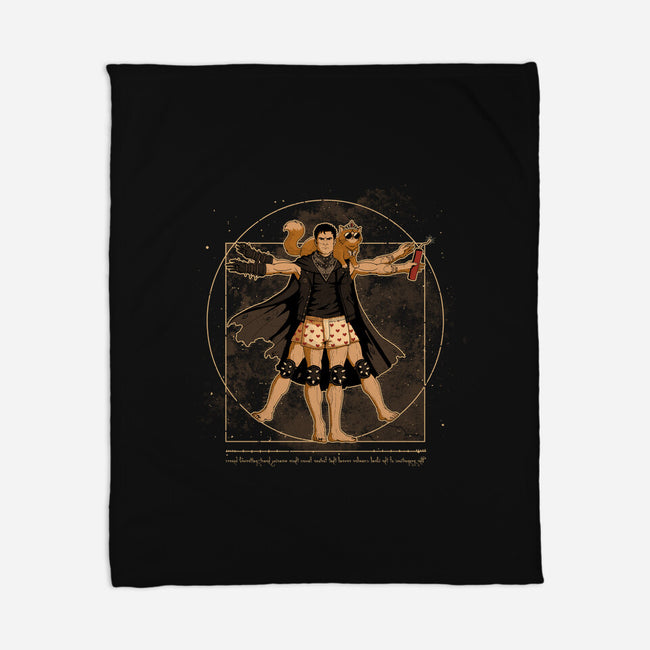 Vitruvian Crawler-None-Fleece-Blanket-retrodivision