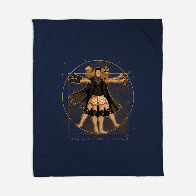 Vitruvian Crawler-None-Fleece-Blanket-retrodivision