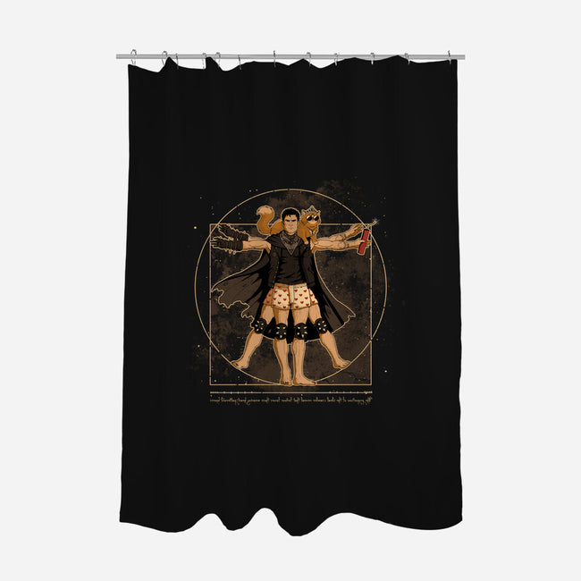 Vitruvian Crawler-None-Polyester-Shower Curtain-retrodivision