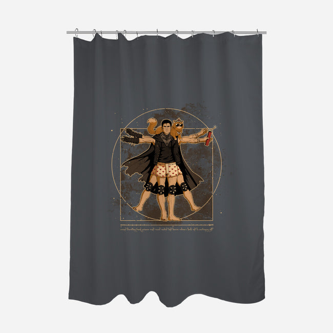 Vitruvian Crawler-None-Polyester-Shower Curtain-retrodivision