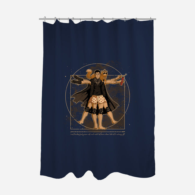 Vitruvian Crawler-None-Polyester-Shower Curtain-retrodivision