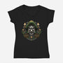 Welcome To The Age Of Doom-Womens-V-Neck-Tee-glitchygorilla