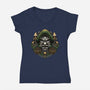 Welcome To The Age Of Doom-Womens-V-Neck-Tee-glitchygorilla