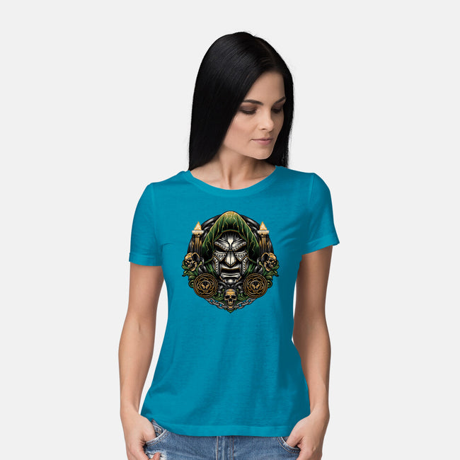 Welcome To The Age Of Doom-Womens-Basic-Tee-glitchygorilla