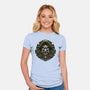 Welcome To The Age Of Doom-Womens-Fitted-Tee-glitchygorilla