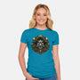 Welcome To The Age Of Doom-Womens-Fitted-Tee-glitchygorilla