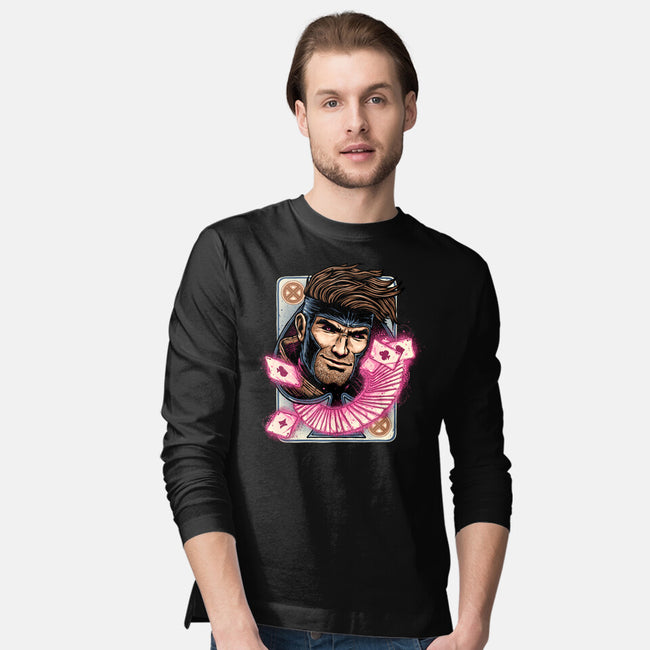 The House Always Wins-Mens-Long Sleeved-Tee-glitchygorilla