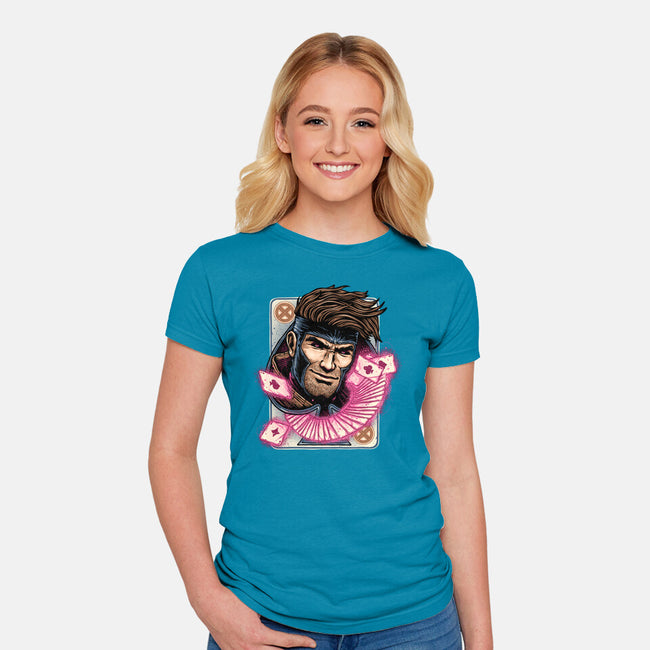 The House Always Wins-Womens-Fitted-Tee-glitchygorilla