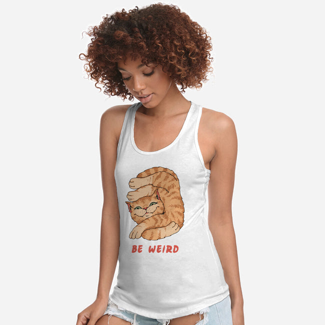 Weird Meowster Cat-Womens-Racerback-Tank-vp021