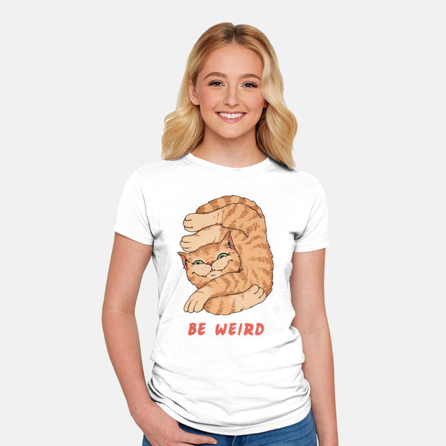 Weird Meowster Cat-Womens-Fitted-Tee-vp021