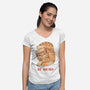 Weird Meowster Cat-Womens-V-Neck-Tee-vp021