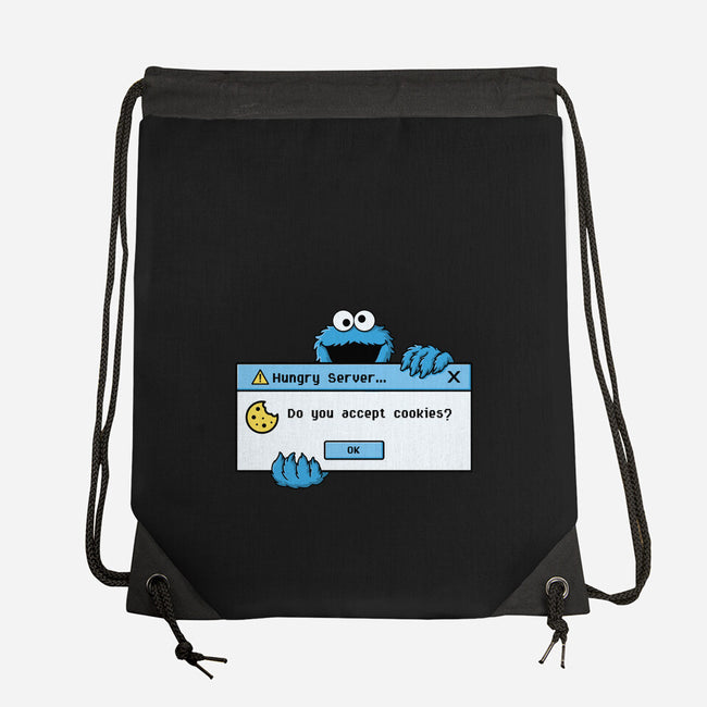 Hungry Server-None-Drawstring-Bag-Eoli Studio